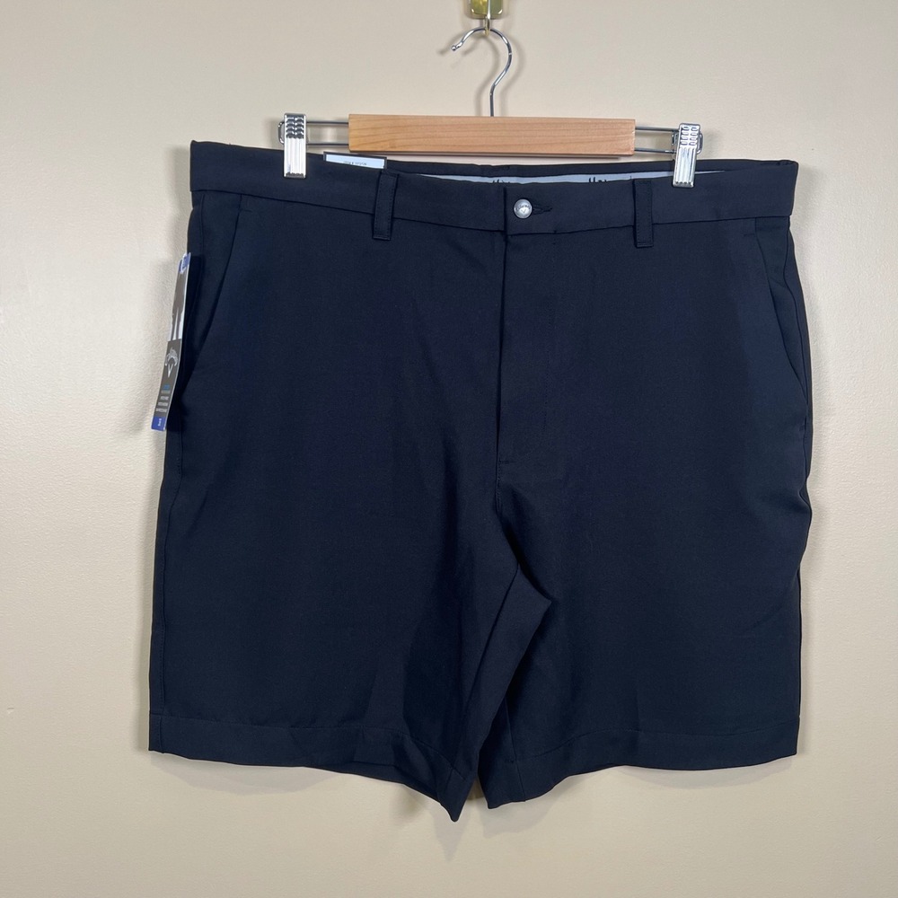 Callaway Opti-Dri Golf Shorts Mens 36 Black Stretch Moisture Wicking Performance